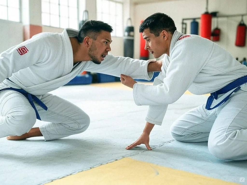 BJJ Athletes grappling